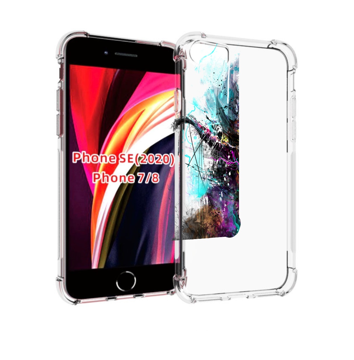 

Чехол MyPads яркий дьявол для iPhone 7 4.7 / iPhone 8 / iPhone SE 2 (2020), Прозрачный, Tocco