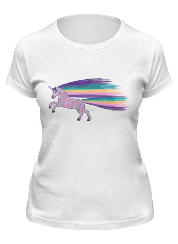 

Футболка женская Printio Unicorn белая 2XL, Белый, Unicorn