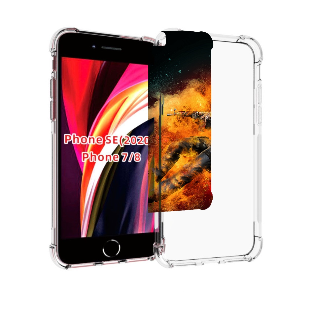 

Чехол MyPads CS-go Контр-террорист для iPhone 7 4.7 / iPhone 8 / iPhone SE 2 (2020), Прозрачный, Tocco