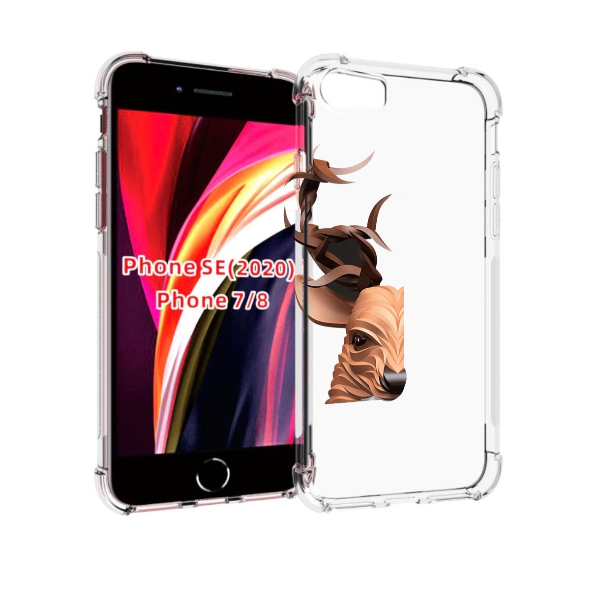 

Чехол MyPads 3D-олень для iPhone 7 4.7 / iPhone 8 / iPhone SE 2 (2020), Прозрачный, Tocco