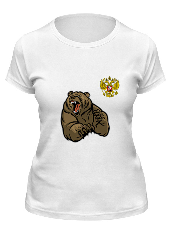 

Футболка женская Printio Россия белая 2XL, Белый, Россия