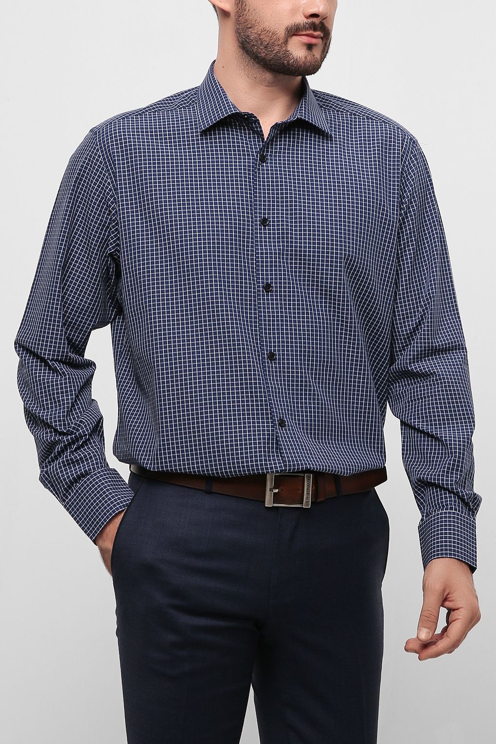 Рубашка мужская Peter Jorgen PJ22043384CD-205 синяя M