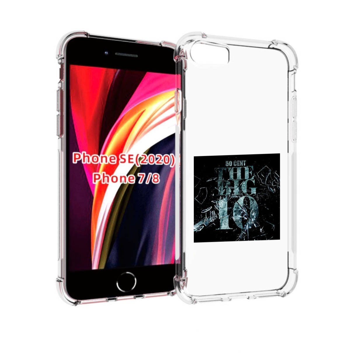 

Чехол MyPads 50 Cent - The Big 10 для iPhone 7 4.7 / iPhone 8 / iPhone SE 2 (2020), Прозрачный, Tocco