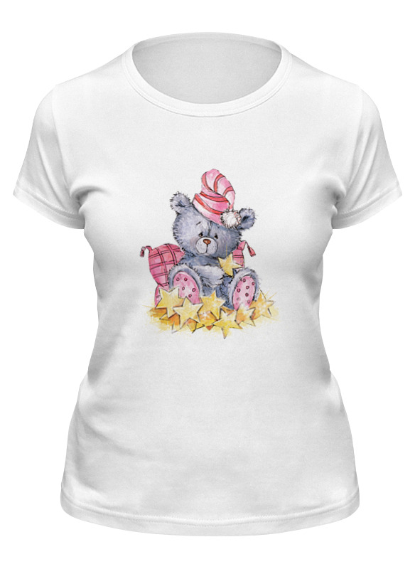 

Футболка женская Printio Мишка белая 2XL, Белый, Мишка