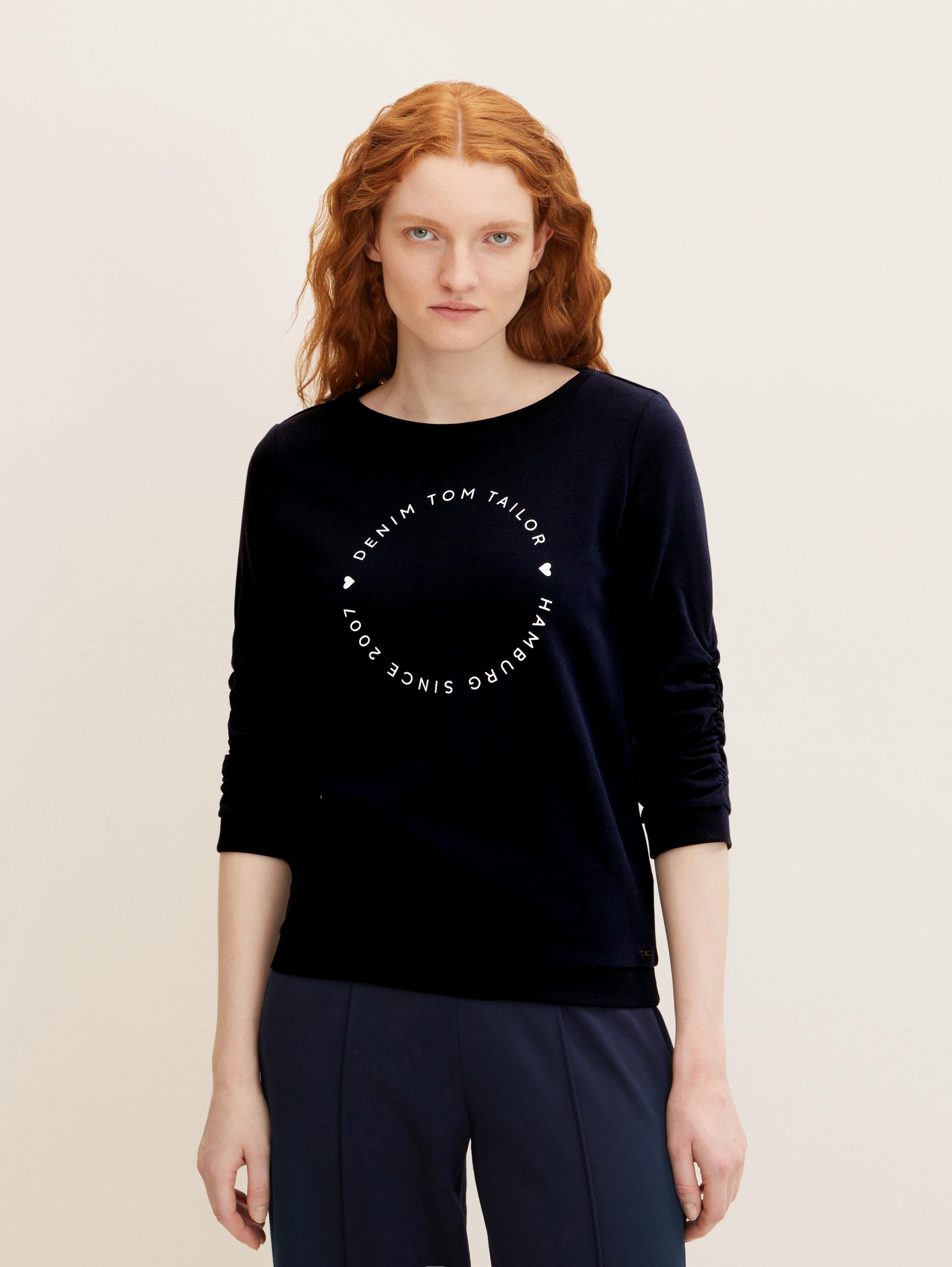 

Свитшот женский Tom Tailor Denim 1034657 синий M, 1034657