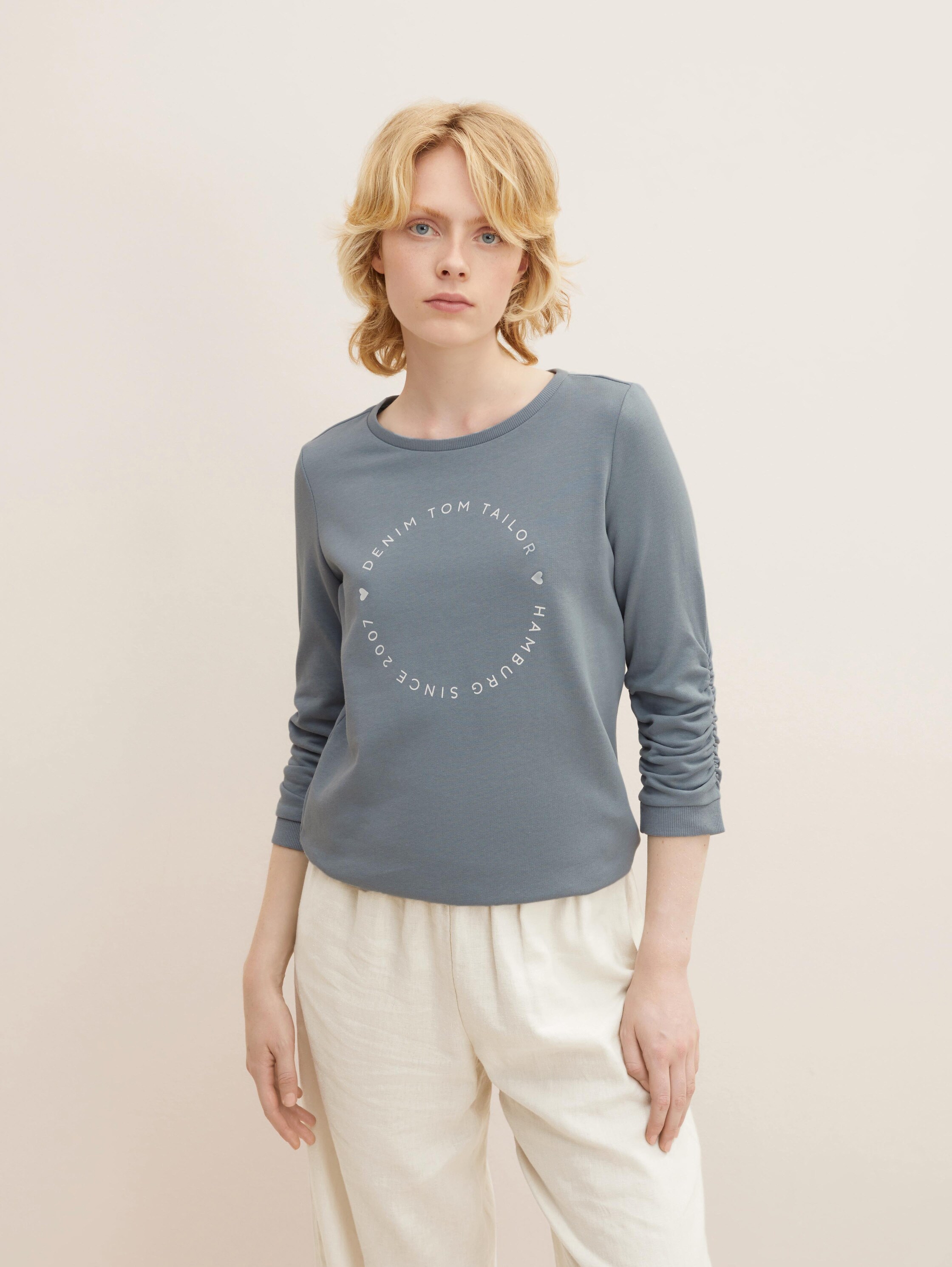 

Свитшот женский Tom Tailor Denim 1034657 зеленый XS, 1034657