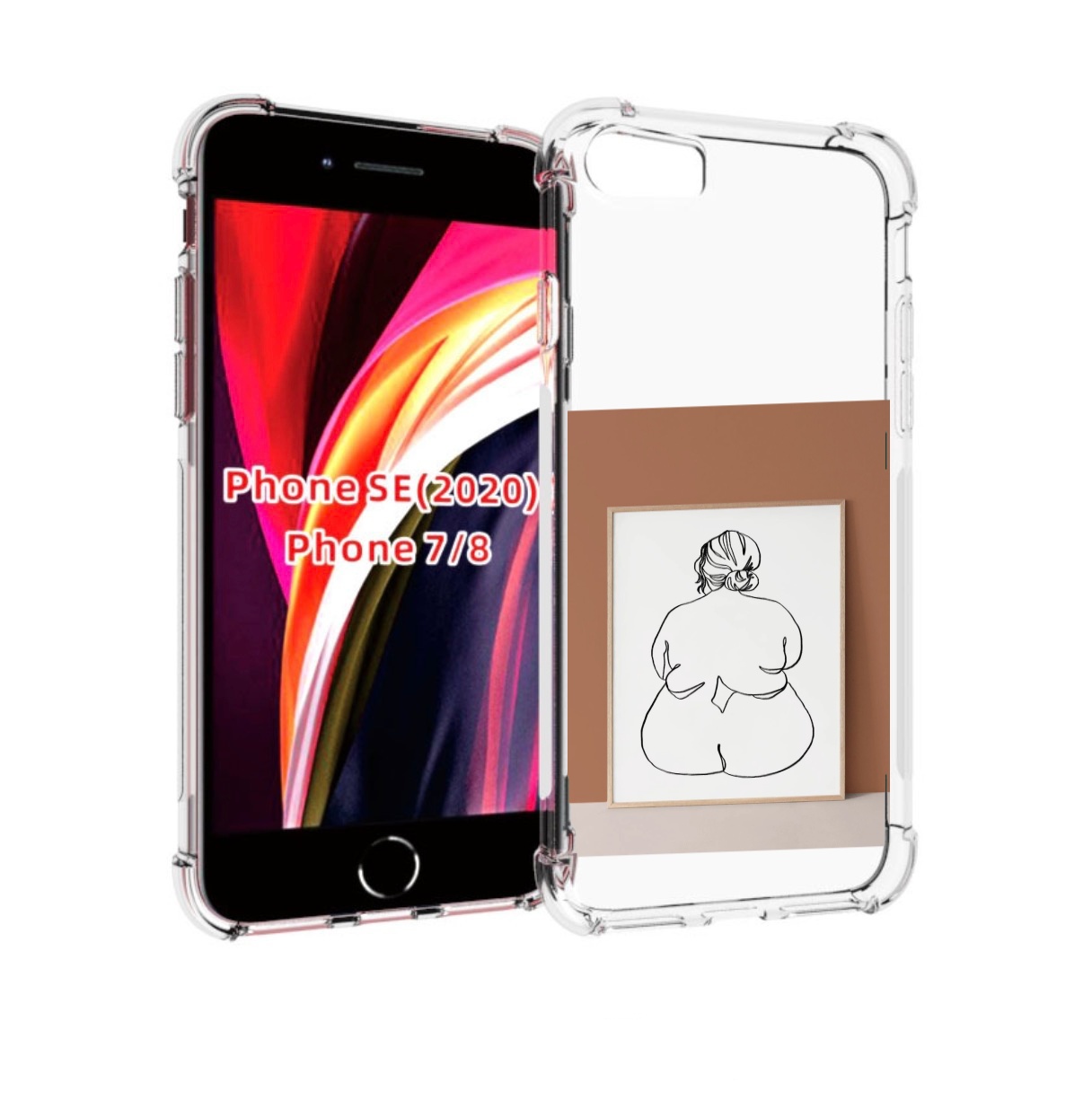 

Чехол MyPads Body Positive Female Figure Line Art женский для iPhone 7 4.7 / iPhone 8, Прозрачный, Tocco