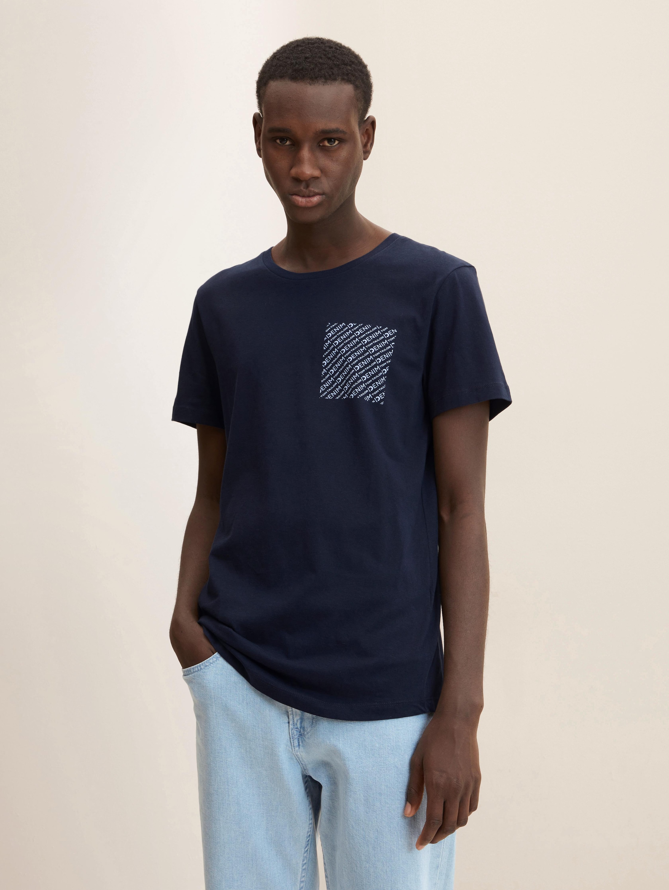 

Футболка мужская Tom Tailor Denim 1033025 синяя 2XL, 1033025