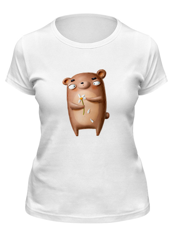 

Футболка женская Printio Мишка белая 2XL, Белый, Мишка