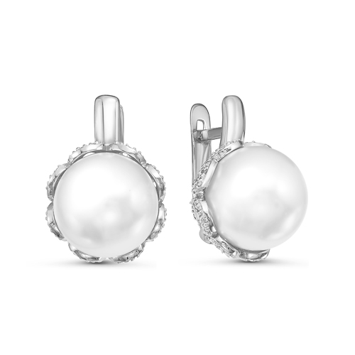 

Серьги из серебра с жемчугом Яхонт Ювелирный 254190, 254190