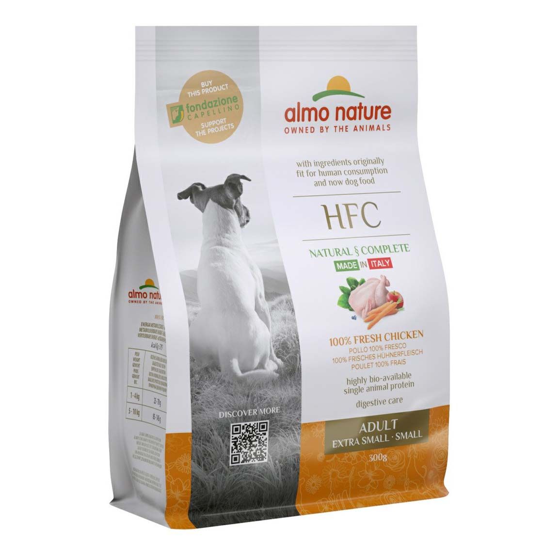 Сухой корм Almo Nature HFC Dry с курицей для собак карликовых и маленьких пород 300 г