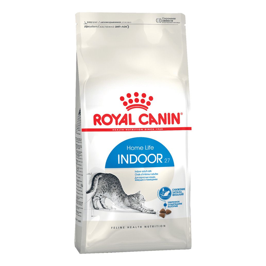 Сухой корм Royal Canin Indoor 27 повседневный для домашних кошек c нормальным весом 560 г