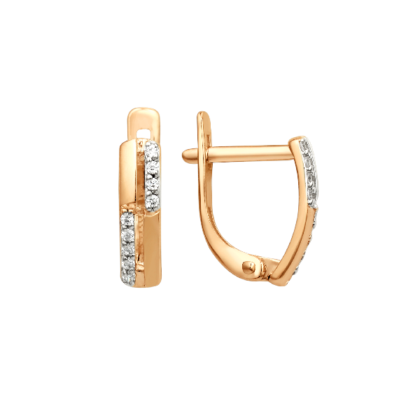 

Серьги из золота ЯХОНТ Золотой 254610, фианит, 254610
