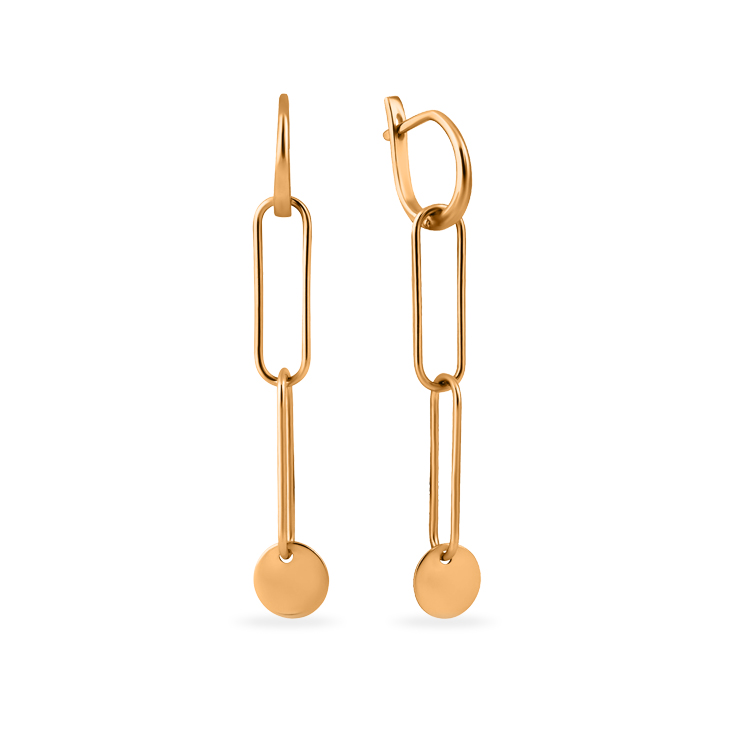 

Серьги подвески из красного золота Yahont 255051, 255051