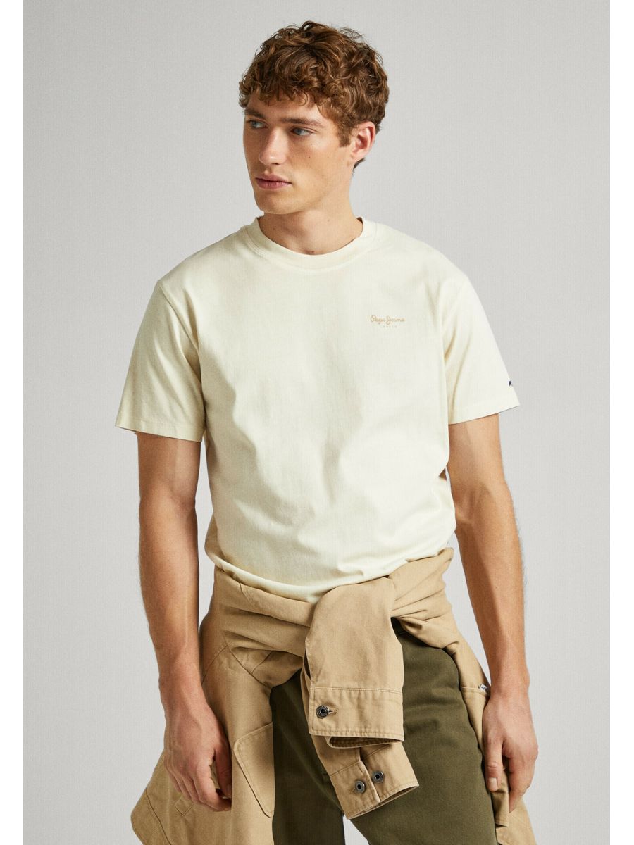 

Футболка мужская Pepe Jeans PE122O0I2 белая L, Белый, PE122O0I2