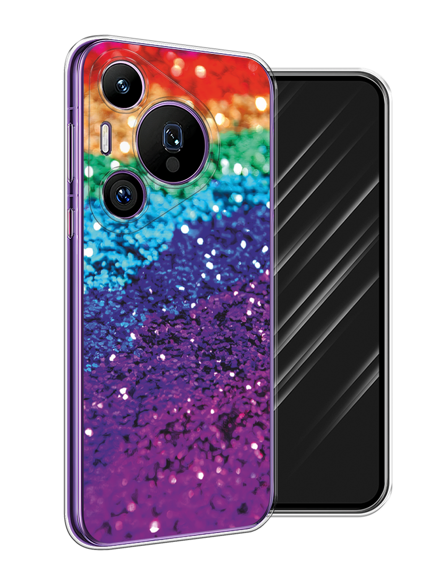 

Чехол Awog на Huawei Pura 70 Pro/70 Pro Plus "Блестящая радуга рисунок", Разноцветный, 6124150-1