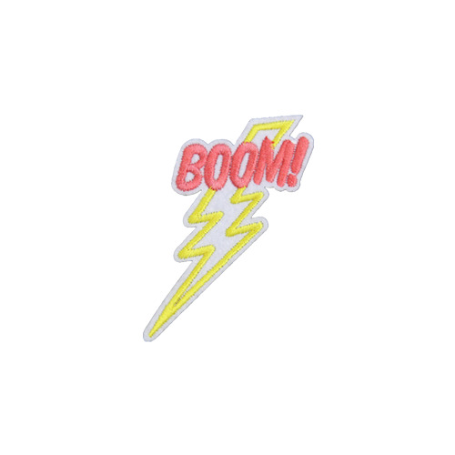 

Нашивка Boom молния желтая