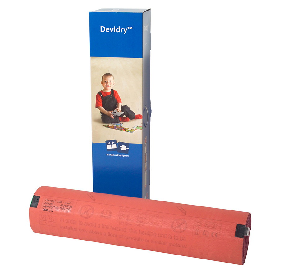 

Нагревательная система DEVIdry™ 100 (100 Вт/м2). Размер: 1 х 3 м.