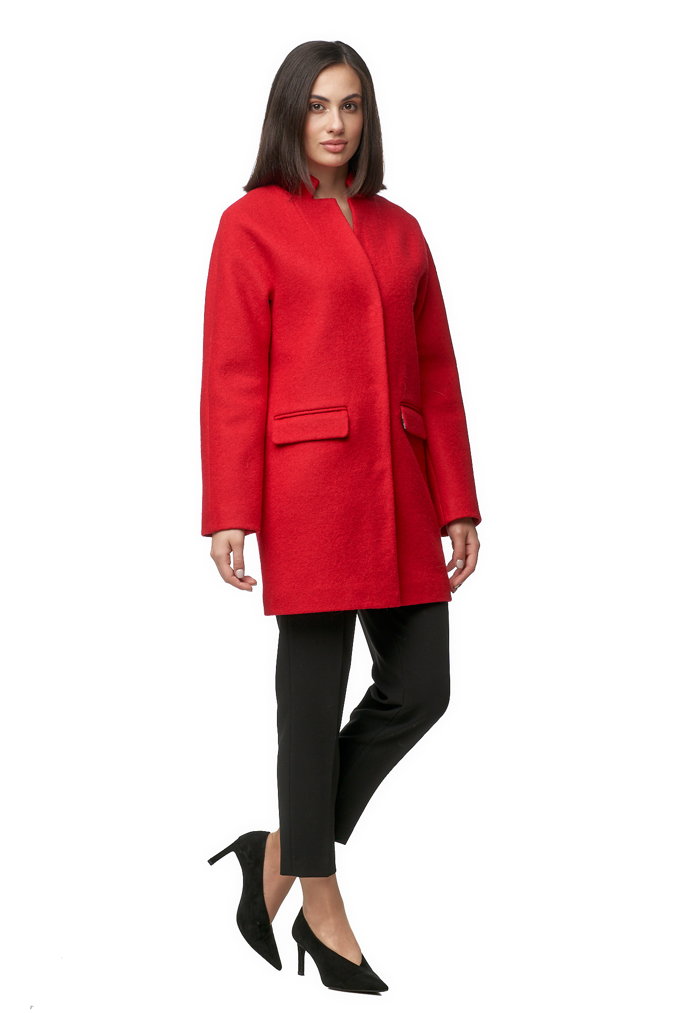 

Пальто женское МОСМЕХА 8012568 красное 40 RU, 8012568