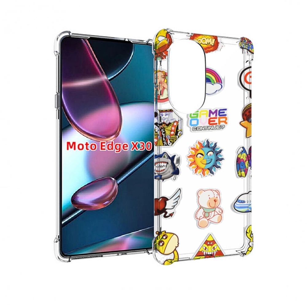 

Чехол MyPads Стикеры для Motorola Moto Edge X30, Прозрачный, Tocco