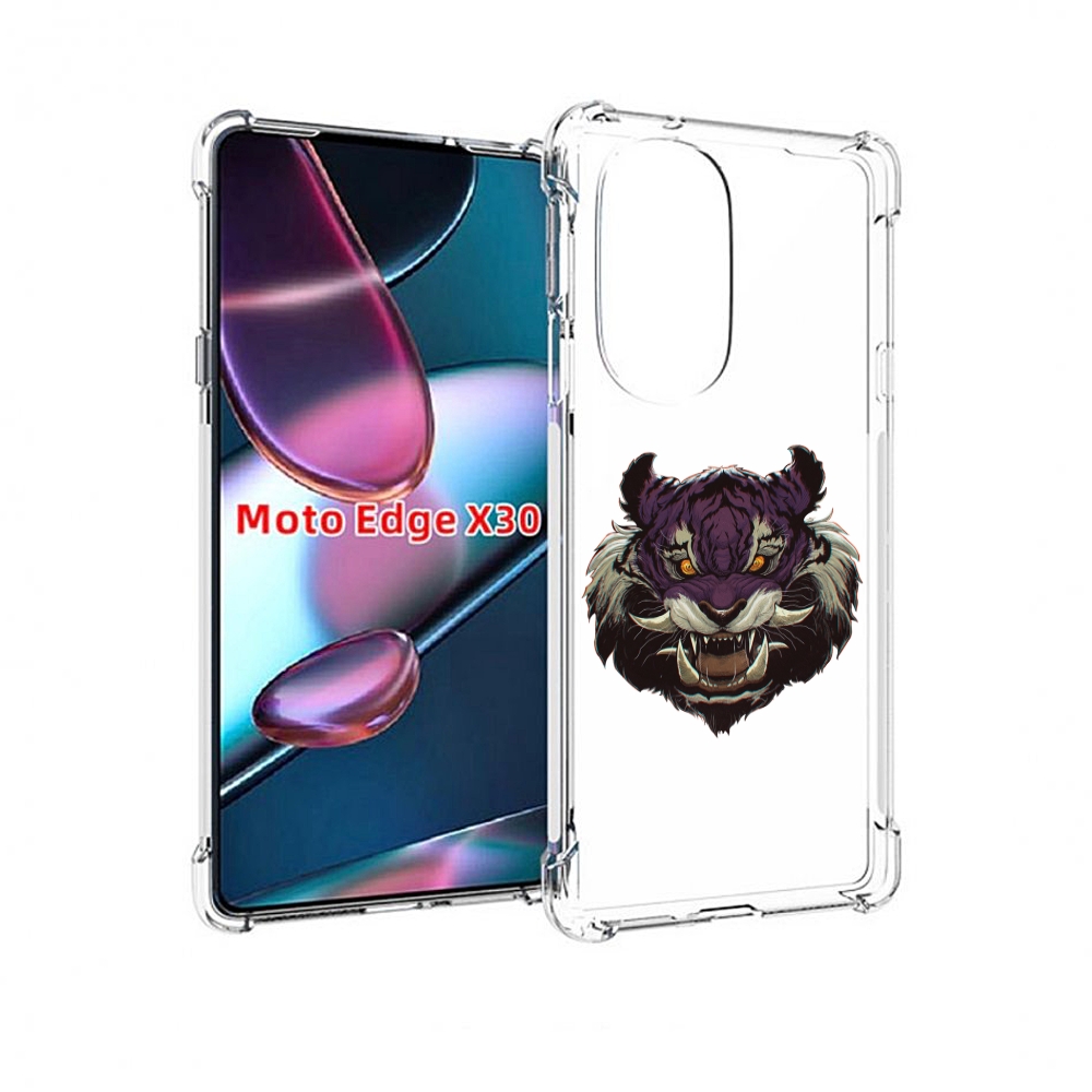 

Чехол MyPads Страшный-тигр для Motorola Moto Edge X30, Прозрачный, Tocco