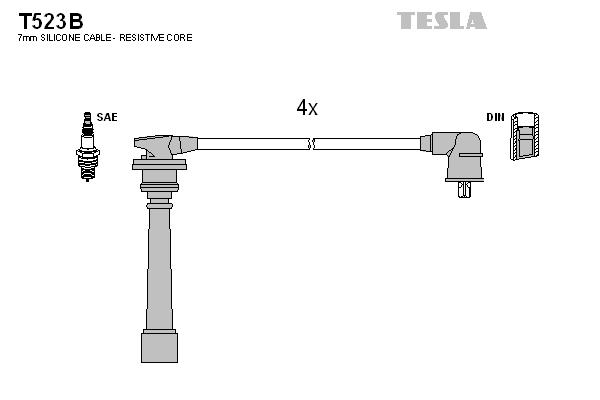 Комплект Проводов Зажигания TESLA T523B