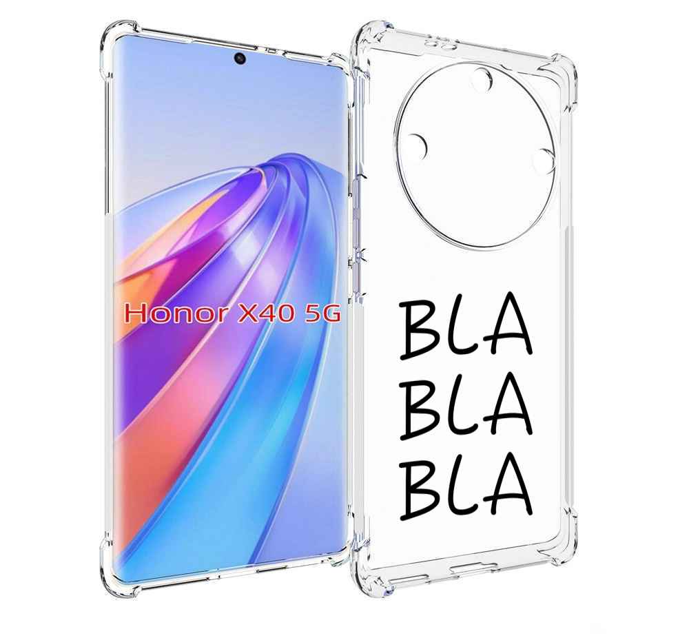 

Чехол MyPads Bla-Bla для Honor X40, Прозрачный, Tocco