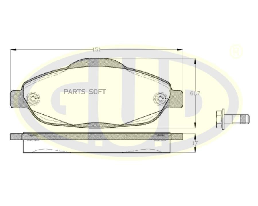 

Колодки пер pgt 308/3008/5008 1.4/1.6 16v/1.6-2.0hdi 07- GUD