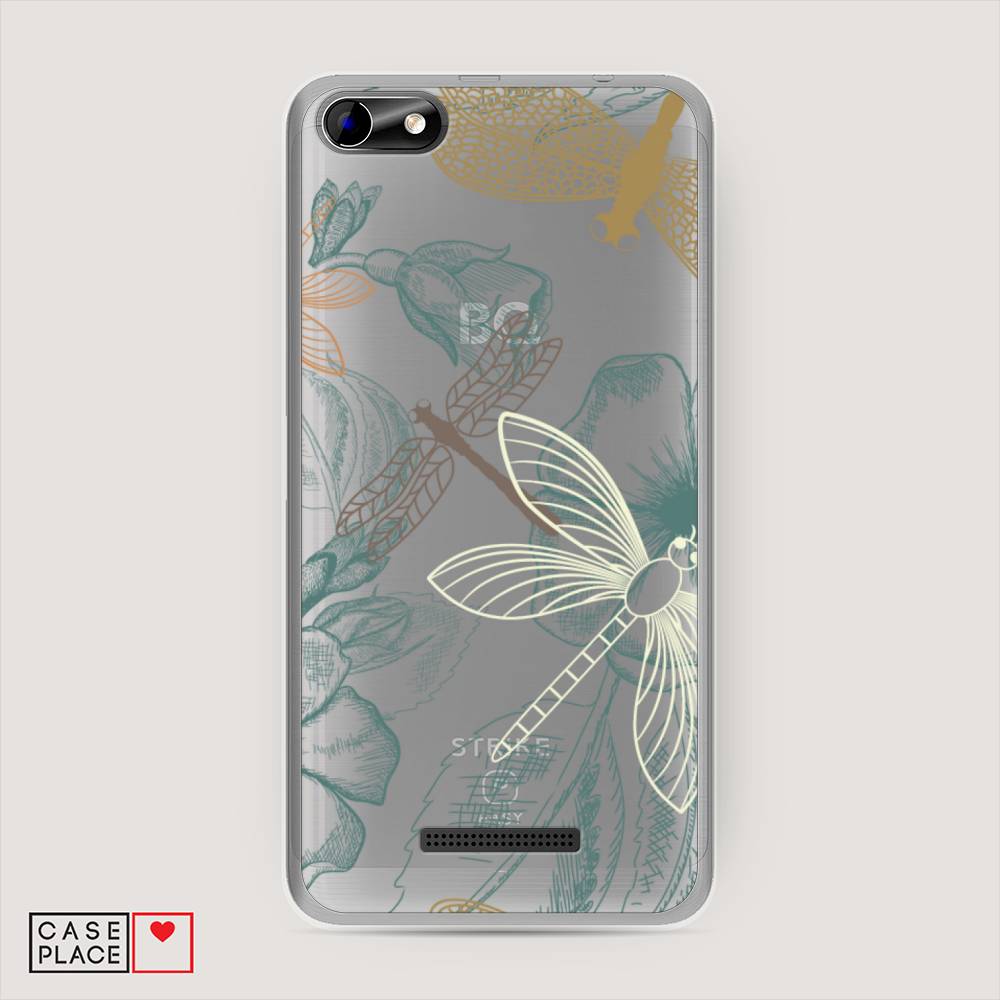 

Чехол Awog на BQ 5058 Strike Power Easy / BQ 5058 Страйк Пауэр Easy "Тени стрекоз", Разноцветный, 201250-8