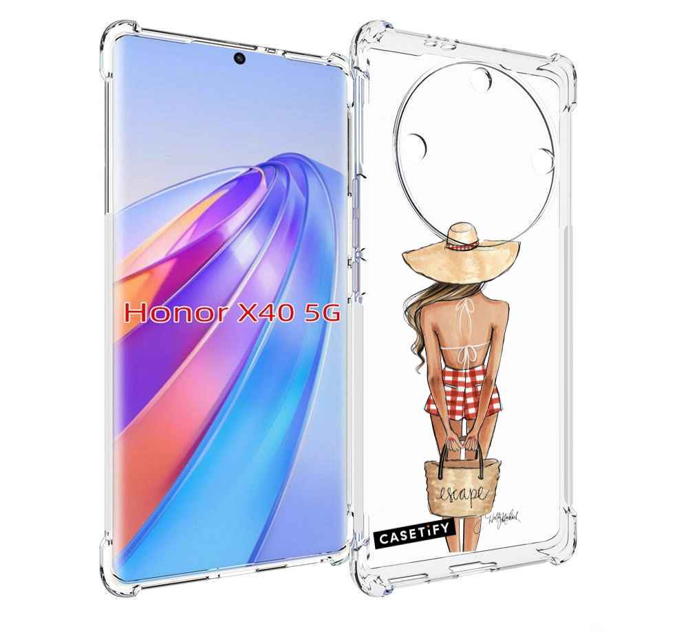 

Чехол MyPads CASETiFY женский для Honor X40, Прозрачный, Tocco