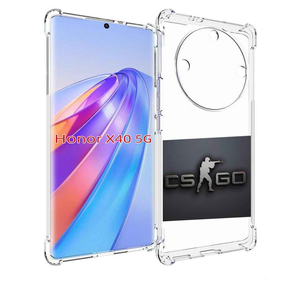 

Чехол MyPads CS go логотип мужской для Honor X40, Прозрачный, Tocco