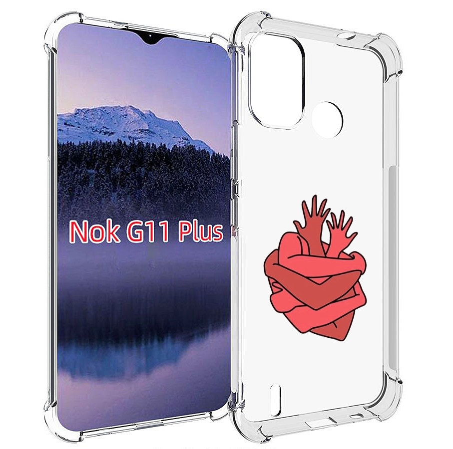 

Чехол MyPads сердце из ручек для Nokia G11 Plus, Прозрачный, Tocco