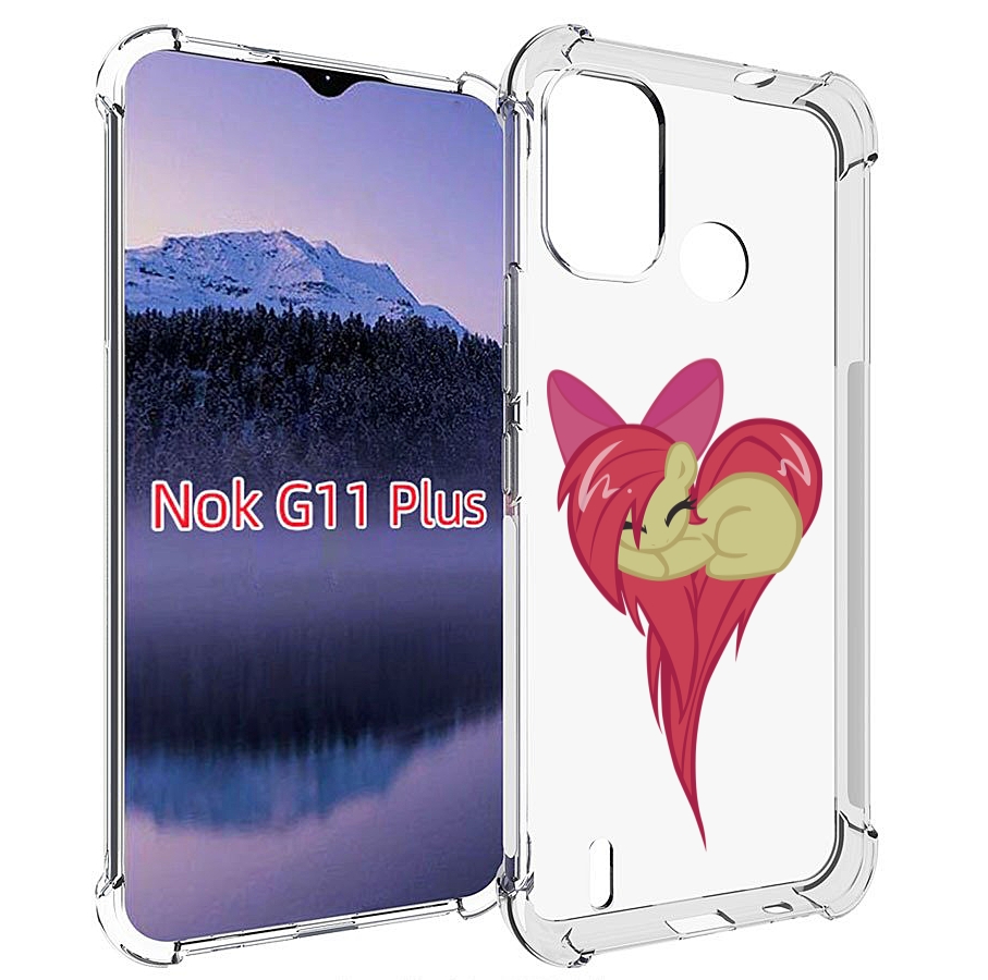

Чехол MyPads сердце-из-пони для Nokia G11 Plus, Прозрачный, Tocco