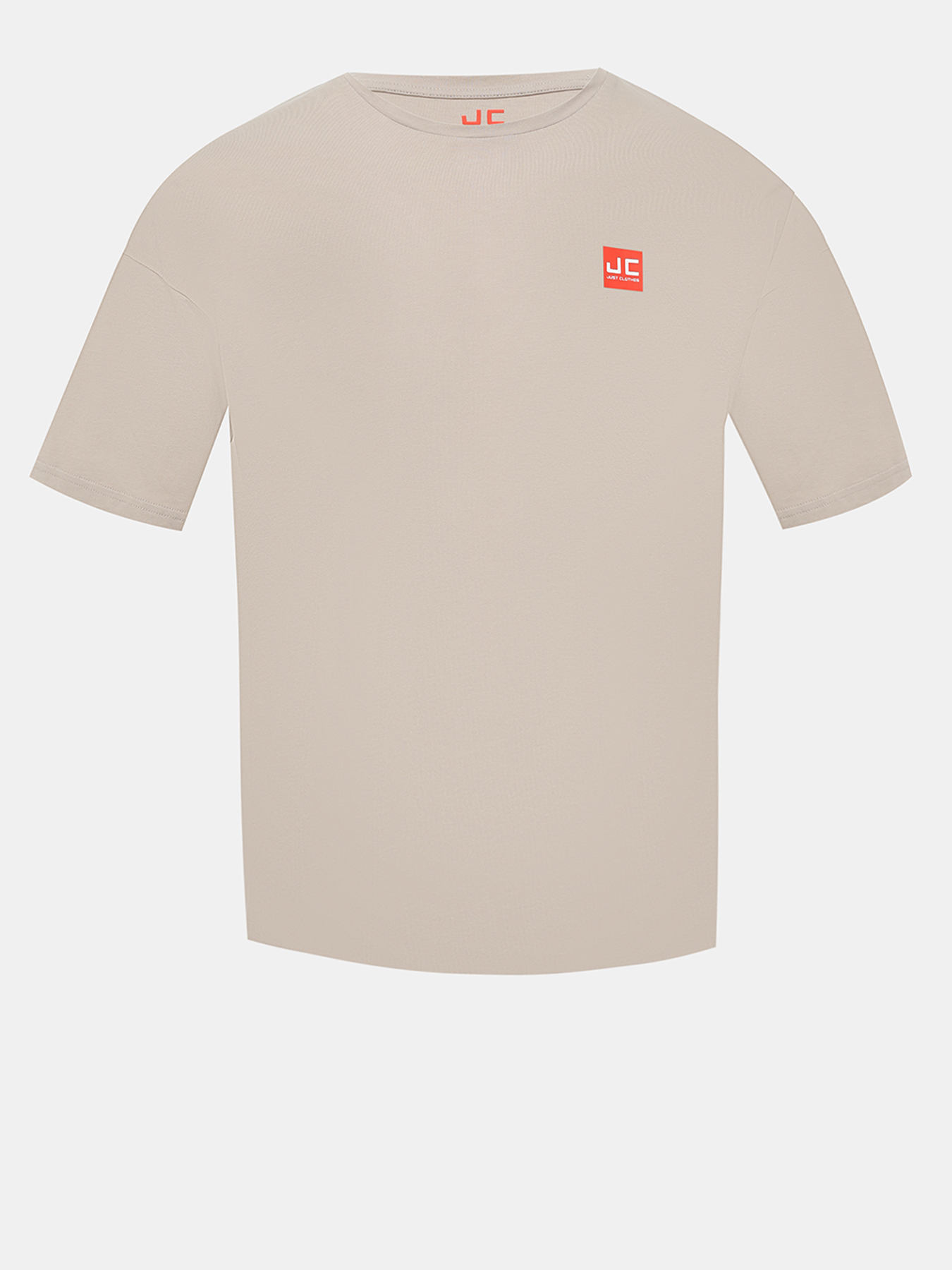 

Футболка мужская Just Clothes 000000450 бежевая 50 RU, Бежевый, 000000450