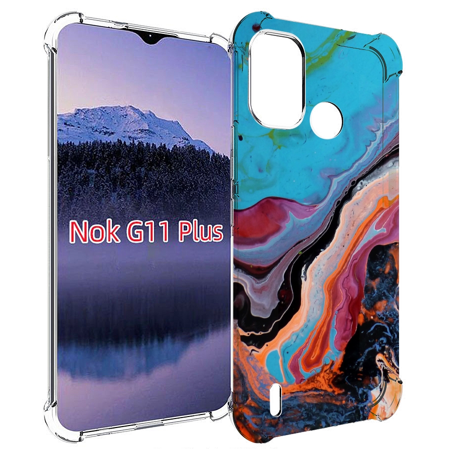 

Чехол MyPads смешанные краски для Nokia G11 Plus, Прозрачный, Tocco