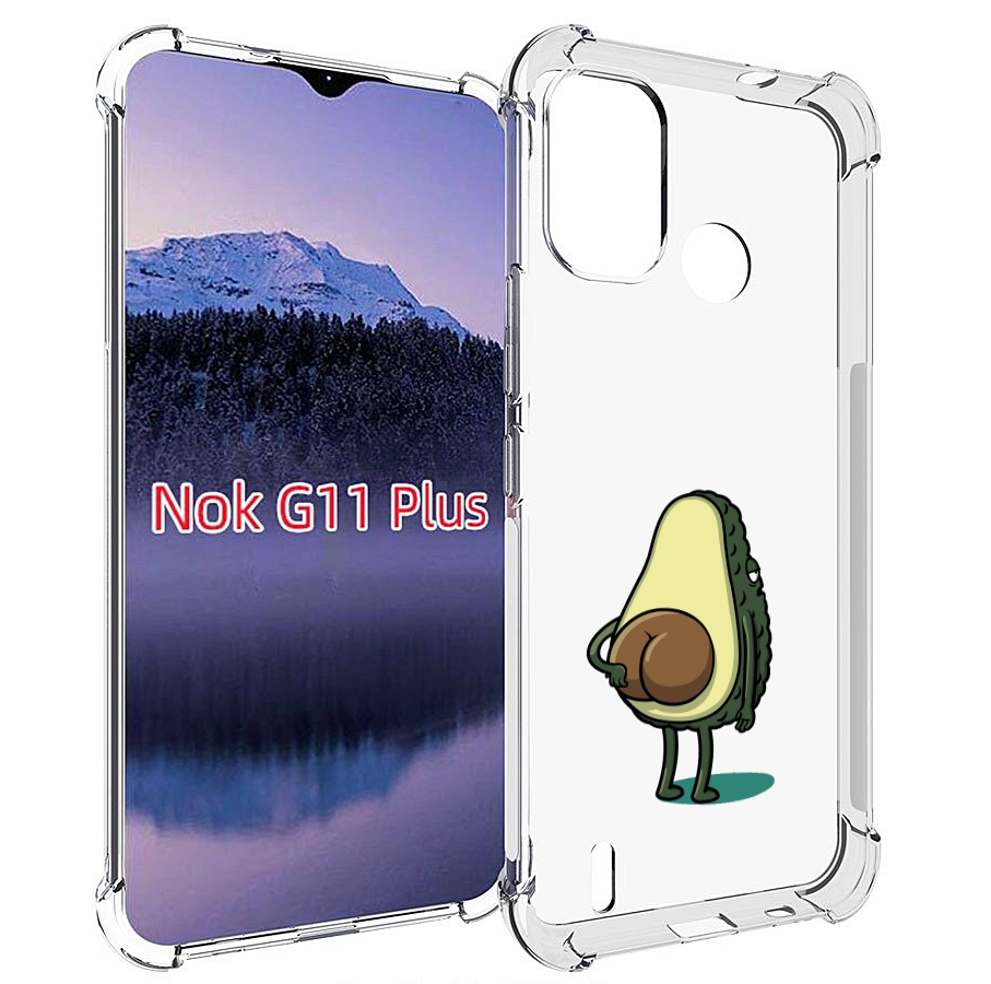 

Чехол MyPads смешной авокадо сзади для Nokia G11 Plus, Прозрачный, Tocco