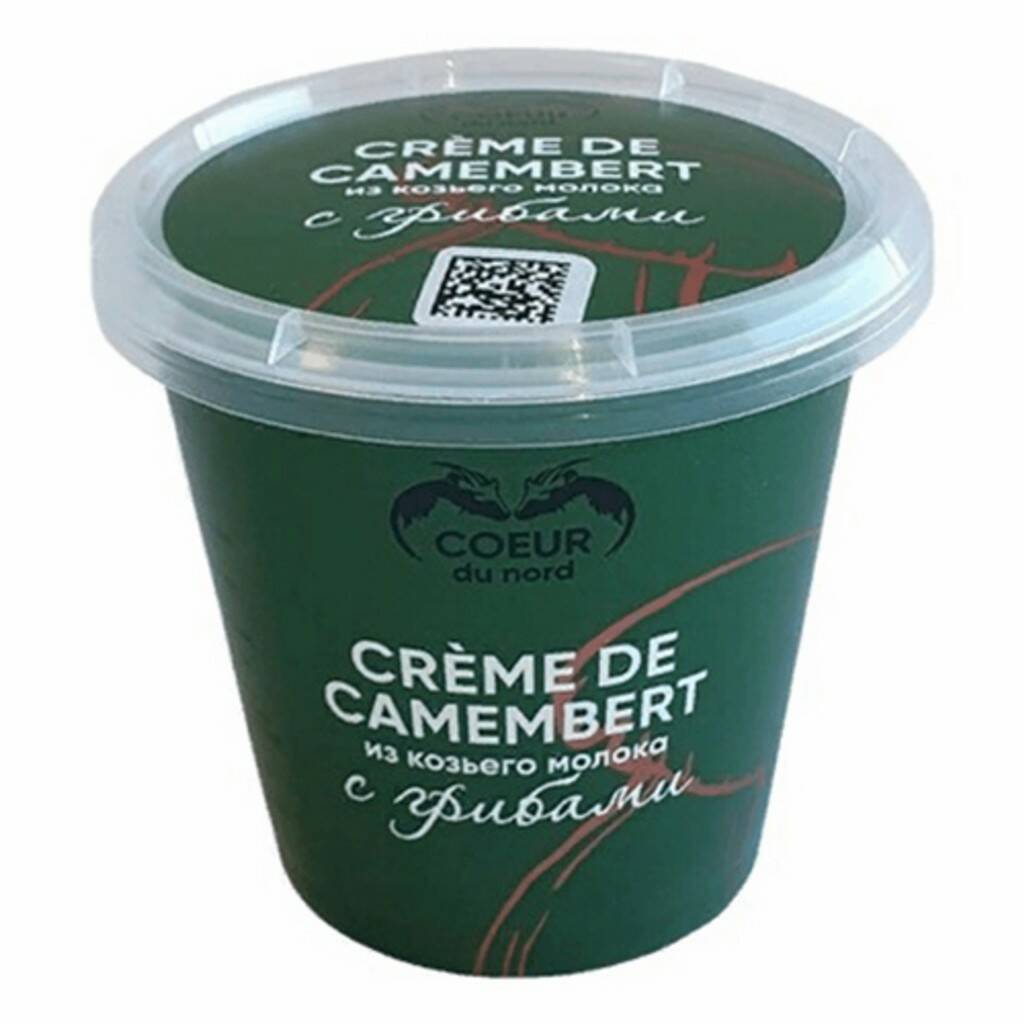 

Крем-сыр Coeur du nord Камамбер из козьего молока с грибами 45% 110 г