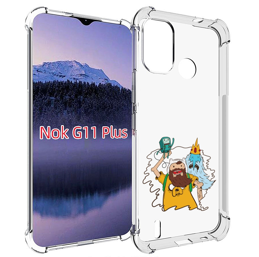 

Чехол MyPads время приключений старый Финн для Nokia G11 Plus, Прозрачный, Tocco