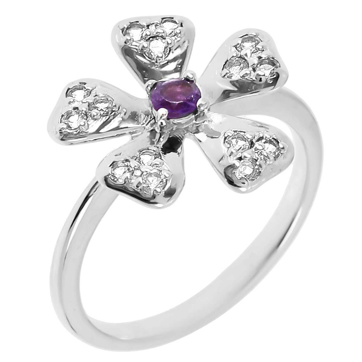 фото Кольцо из серебра с аметистом р. 16.5 balex jewellery 1429930075