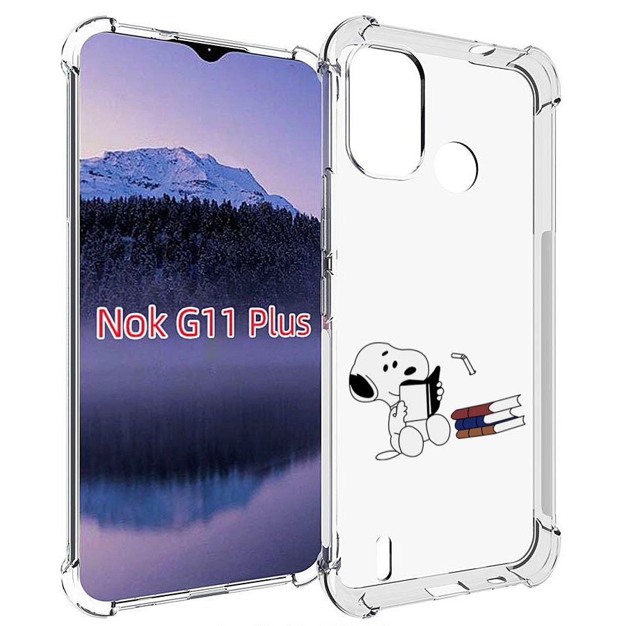 Чехол MyPads собака-с-книжками для Nokia G11 Plus