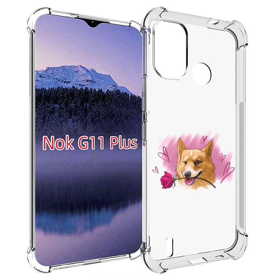 

Чехол MyPads собачка-с-розочкой для Nokia G11 Plus, Прозрачный, Tocco