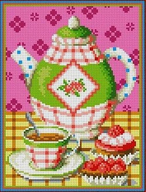 

Рисунок на ткани «Чаепитие»