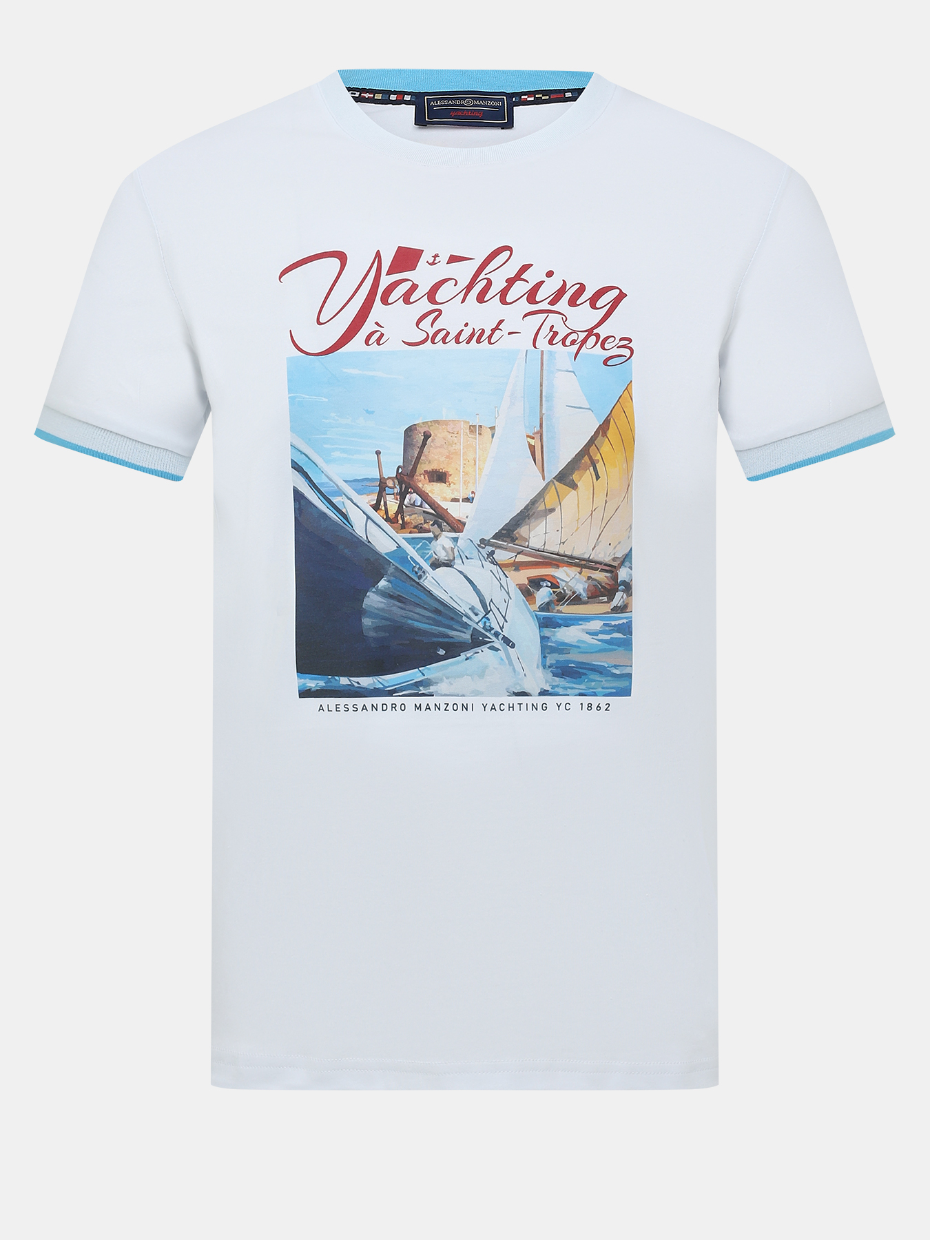 

Футболка мужская Alessandro Manzoni yachting 454266 белая 54 RU, Белый, 454266