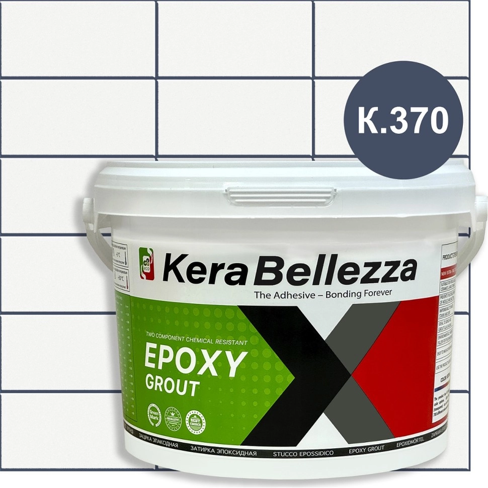 

Затирка цветная эпоксидная KeraBellezza Design К370 Синий капри 0.33 кг., KeraBellezza Design