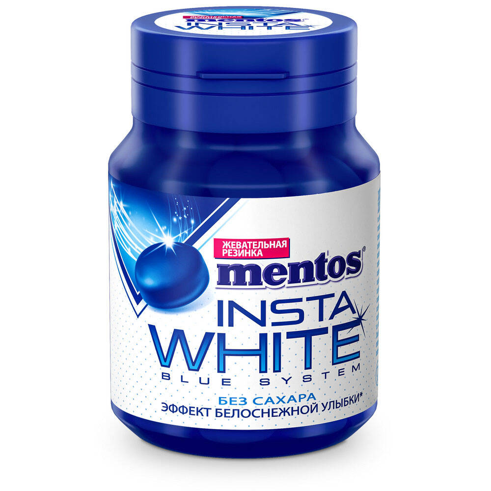 фото Жевательная резинка mentos insta white 50 г