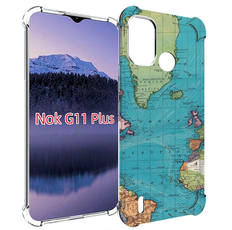 

Чехол MyPads старая карта земли для Nokia G11 Plus, Прозрачный, Tocco