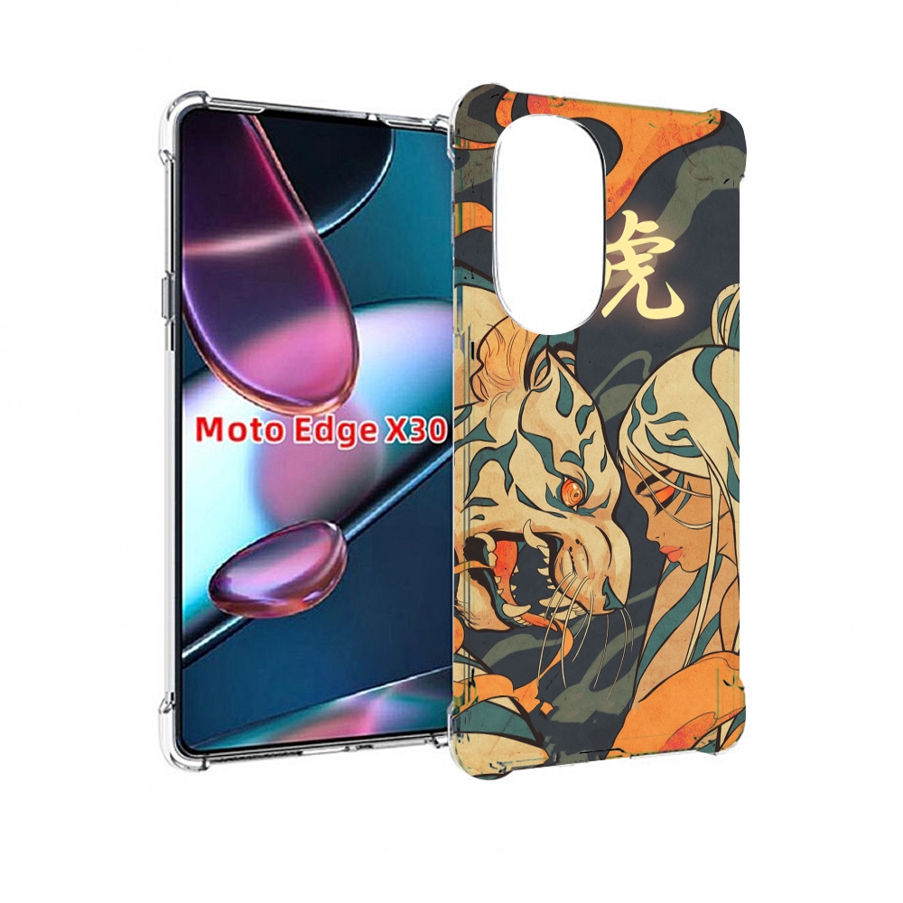 

Чехол MyPads Тигр и девушка друзья для Motorola Moto Edge X30, Прозрачный, Tocco