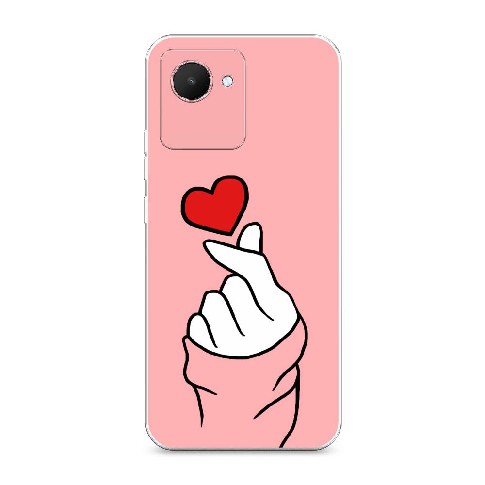

Силиконовый чехол "Милое сердечко" на Realme C30, Разноцветный, 2510550-7