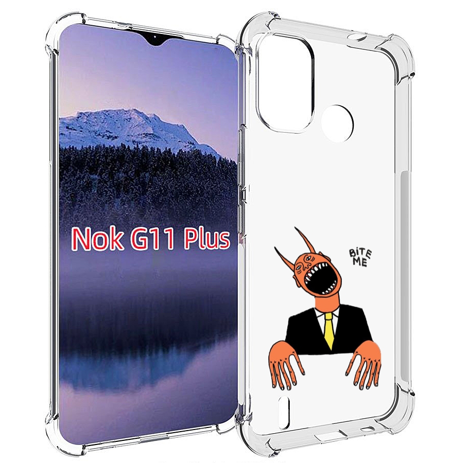 

Чехол MyPads странный чертик с длинными пальцами для Nokia G11 Plus, Прозрачный, Tocco