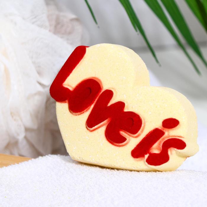 

Бомбочка для ванн «Сердце Love is», фантазийный бабл гам (3 шт)